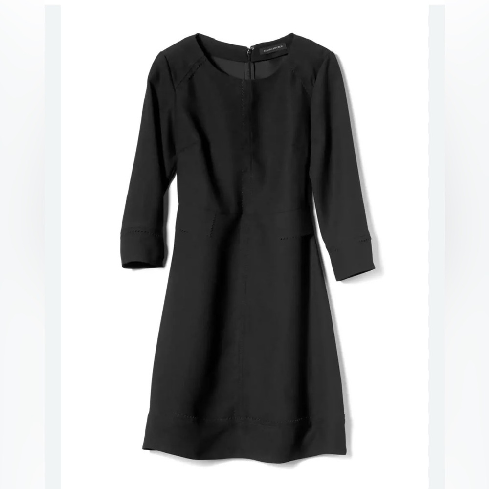 BOGO Banana Republic Black Shift Dress with Scallop Detail - Picture 9 of 9